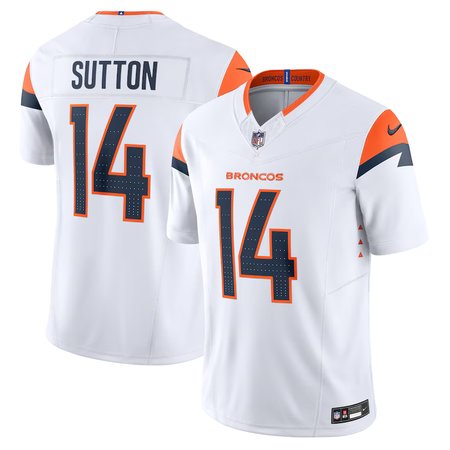 Men's Denver Broncos #14 Courtland Sutton White Mile High Collection Vapor F.U.S.E. Limited Jersey